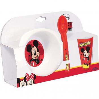 Mickey Mouse - Vajilla 3 piezas, de plástico