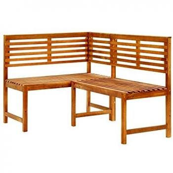 vidaXL Garden Corner Bench 140 cm Solid Acacia Wood