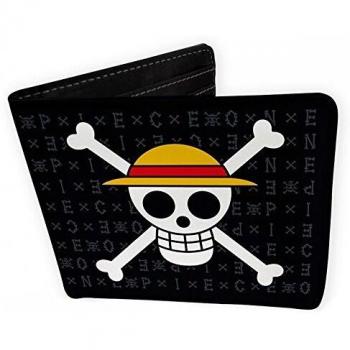 Cartera de Vinilo One Piece con Diseño de Calavera y Luffy