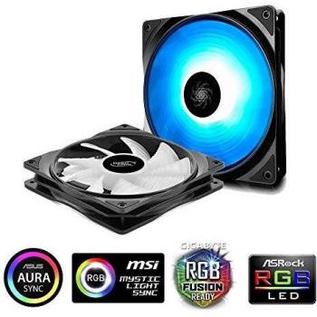 DeepCool RF140 - Ventilador RGB de 140 mm, PWM, silencioso y de alto rendimiento