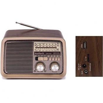 Kooltech Radio Am/FM/SW PORTATIL PILA/CORRIENTE/30, plastico, Marron, Talla única