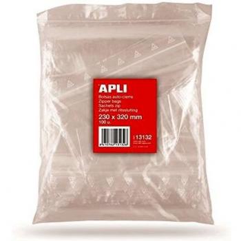Apli 13132 - Bolsa de autocierre, paquete de 100 unidades