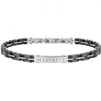 Pulsera para hombre, Colección Maserati Jewels, en acero y cerámica - JM219AQH10