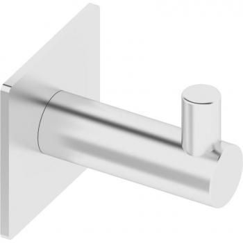 Percha individual adhesiva Amsterdam de acero inoxidable electropulido con diseño Beltrán