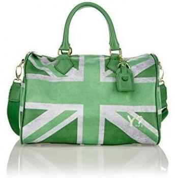 Y NOT? Bolso asa de mano Verde/Blanco