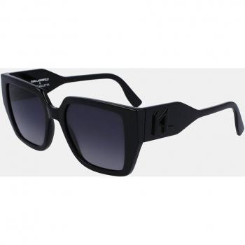 Karl Lagerfeld KL6098S Rectangular Injected Sunglasses - Unisex Black Frame