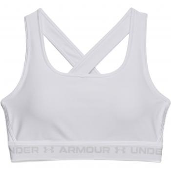 Under Armour Mid Crossback Sports Bra for Women - Moderate Support White