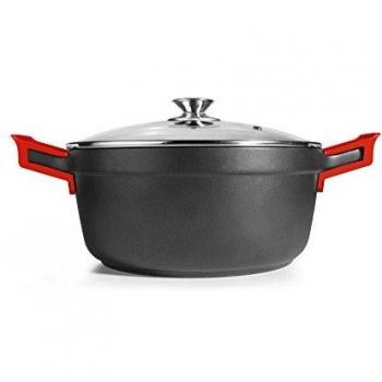 IBILI Cacerola con Tapa Exc.Titanio 24, Aluminio, Negro, 24 cm