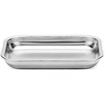Bandeja de Horno Baja de Acero Inoxidable 30x22 cm Antiadherente Patente