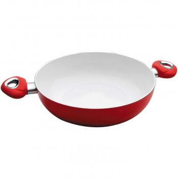 Ibili 419024 - Sartén honda con asas Vital Aluminio-Cerámica 24 cm