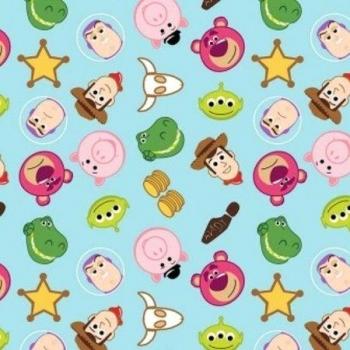 Disney Pixar Toy Story Emojis Cartoon tela 38060- grasa quarter- por verde, Woody, Buzz, punta plana de cerdo, oso