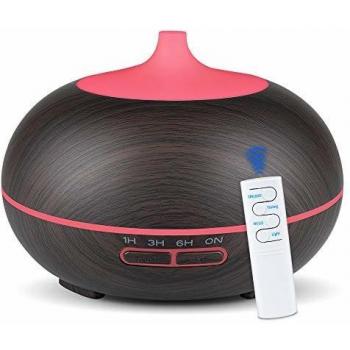 KBAYBO 550ml Control remoto Difusor de aroma 7 colores Difusor de aromaterapia Ultrasonidos Humidificador de vapor frío para oficina