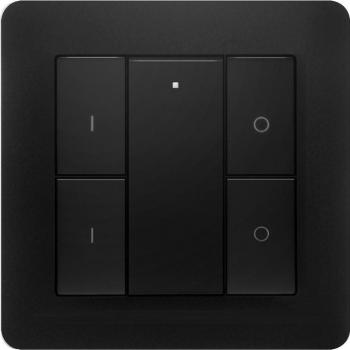 Interruptor Inalámbrico Zigbee Universal Negro con 2 Grupos