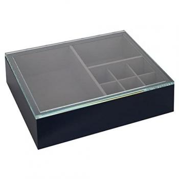 Joyero Organizador Negro de Cristal 8x21x27cm - Signes Grimalt