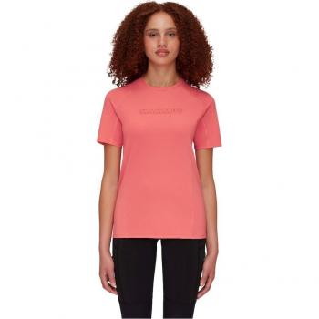 Camiseta de montaña para mujer Mammut Selun FL Logo corta de manga en color salmón