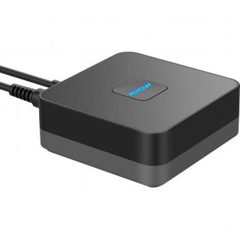 Mpow Receptor Bluetooth,Adaptador de Audio Inalámbrico Hi-Fi con 3.5mm Jack y RCA ,Conectar Dos Dispositivos Juntos, Batería Recargable Utilizar 15 Horas para Altavoces, TV, Auriculares etc