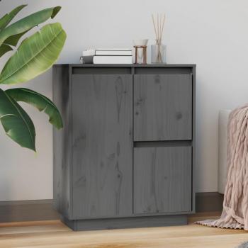 Aparador de madera maciza de pino 60x34x75 cm, Mueble de Almacenaje de Salón, Armarios con Puertas, Cajón de Madera, Buffet para salón Moderno, Armario Auxiliar
