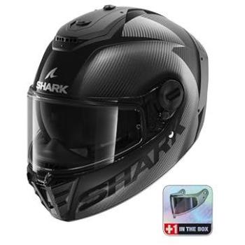 Casco de Moto Integral Shark Spartan RS Carbon Skin, Carbono-Antracita, Unisex Adulto, diseño aerodinámico, peso ligero, sistema de ventilación avanzado, visera anti-rayaduras y tratamiento antivaho