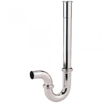 Sifón para lavadora VALENTIN, latón cromado, salida horizontal 32mm