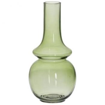 Jarrón Verde Cristal 12,5 x 12,5 x 26 cm