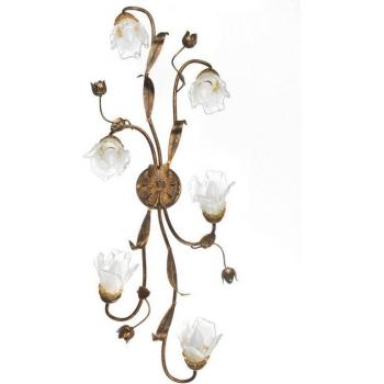 Plafón de techo semiempotrable ARIANNA 6 Luz Metal, Hierba Bronce