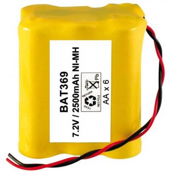Batería NI-MH 7,2Vdc 2500mA NiMh R6x6 Con Cables