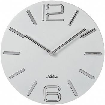 Reloj de Pared Atlanta 4512/0 Cuartz Blanco Analógico Redondo Metal