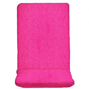 Cojín Tumbona Acolchado de Fibra con Funda Lavable y Cremallera (120 x 50 cm, Fucsia)