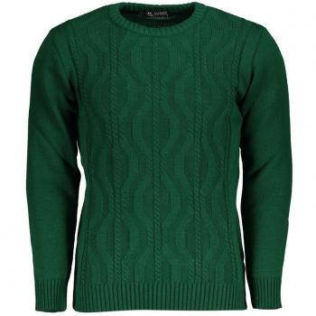 U.S. Polo Assn. Men's Green Twisted Crew Neck Sweater - XXL