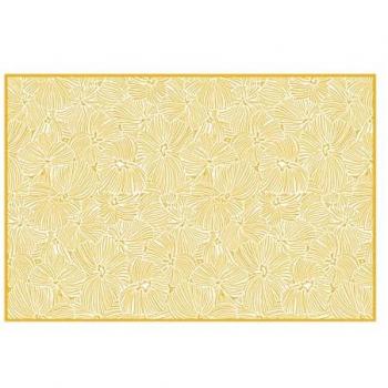 Alfombra de Vinilo Floral 120x180 cm Amarillo y Blanco - Capucina