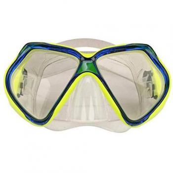Waimea Senior Siliconen Duikmasker Geel Kobalt Azul
