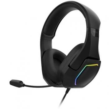 Auriculares Gaming Krom Kopa 7.1 con Sonido Virtual 7.1, Iluminación RGB Rainbow, Control de Volumen, Micrófono Integrado, Diadema Ajustable y Ligera, Conexión USB