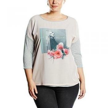 s.Oliver im Materialmix-Camiseta Mujer,  
 Grau
