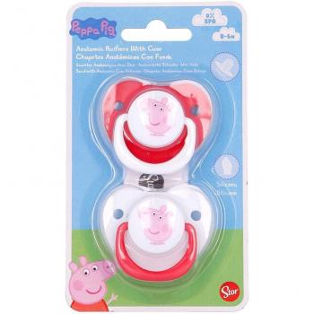 Chupetes Peppa Pig con tetina anatómica de silicona