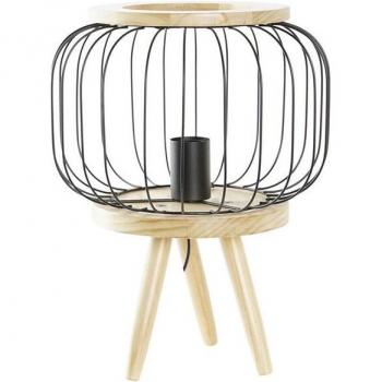 Lámpara de mesa DKD Home Decor Negro Marrón 220 V 50 W (29 x 29 x 38 cm)