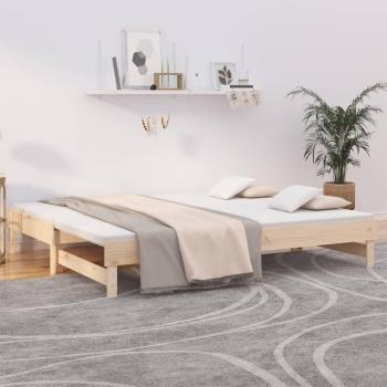 Dormeuse Extraíble 2x(90x200) cm de Madera Maciza de Pino