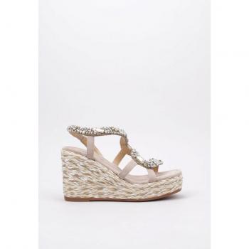 Alma En Pena 603 Esparto con Cuña Mujer Beige