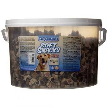 ARQUIVET Soft Snacks Corazones Mix 4.800 gr - Snacks, chuches, golosinas, premios, chucherías y recompensas para Perros - Comida Semi-húmeda complementaria