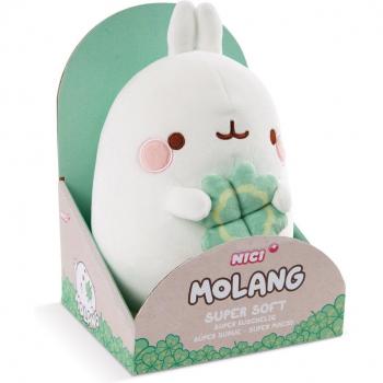 Peluche Molang NICI con Trébol 16 cm en Caja de Regalo