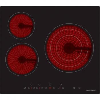 Schneider SCCH603TSE Placa Vitrocerámica 3 Zonas 60cm Negra