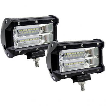 Barra de luces LED de dos filas, con 72 W y 10.800 lúmenes, de 12,7 cm. Barra de luces de techo, barra de luces todoterreno modificada, barra de luces de techo para camiones, carretillas elevadoras
