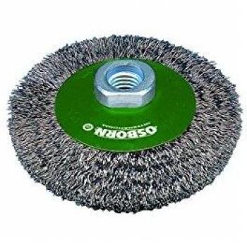 Osborn 0002513361 Cepillo cónico de inox ondulado con tuerca M14 y filamento de Ø 0.30 mm 115x10x30