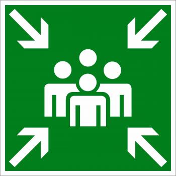 Collecting point-sign 148 x 148 mm Warning- description- and prohibition-sign PST-plastic