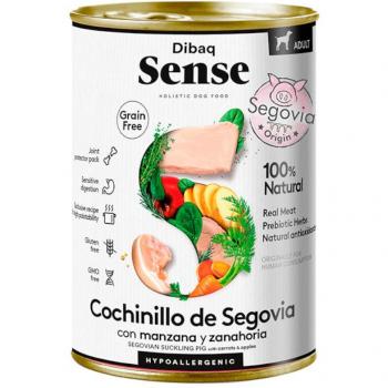 Dibaq Sense Grain Free Cochinillo de Segovia Comida Húmeda para Perros Adultos Lata 380g