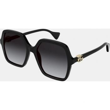 Gucci GG1072S Women's Oversized Square Acetate Sunglasses in Black Grey