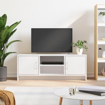 Mueble de TV vidaXL de madera de ingeniería blanco 102x30x37,5 cm
