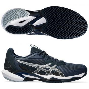 ASICS Solution Speed FF 3 Zapatilla de Tenis para Tierra Batida Hombres - Azul Oscuro, Plateado
