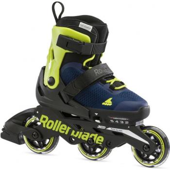 Patines en línea Rollerblade Microblade 3WD JR Blue Royal/Lime 28-32