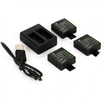 XCSOURCE Cargador de Batería USB + 3 Baterías De 1100mAh Para Cámara Sporte SJCAM SJ4000 SJ5000 SJ6000 SJ7000 y etc BC496