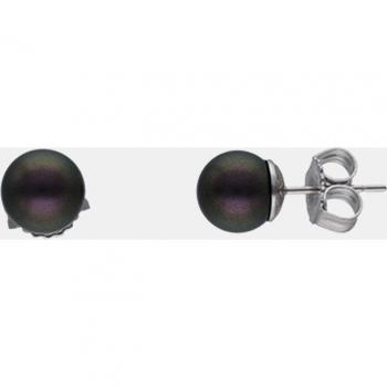 Pendientes Lyra de plata y perlas tahití